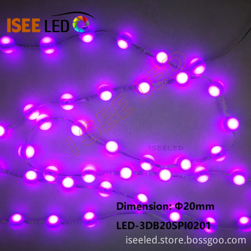 12V DC SMD RGB 5050 LED Ball String